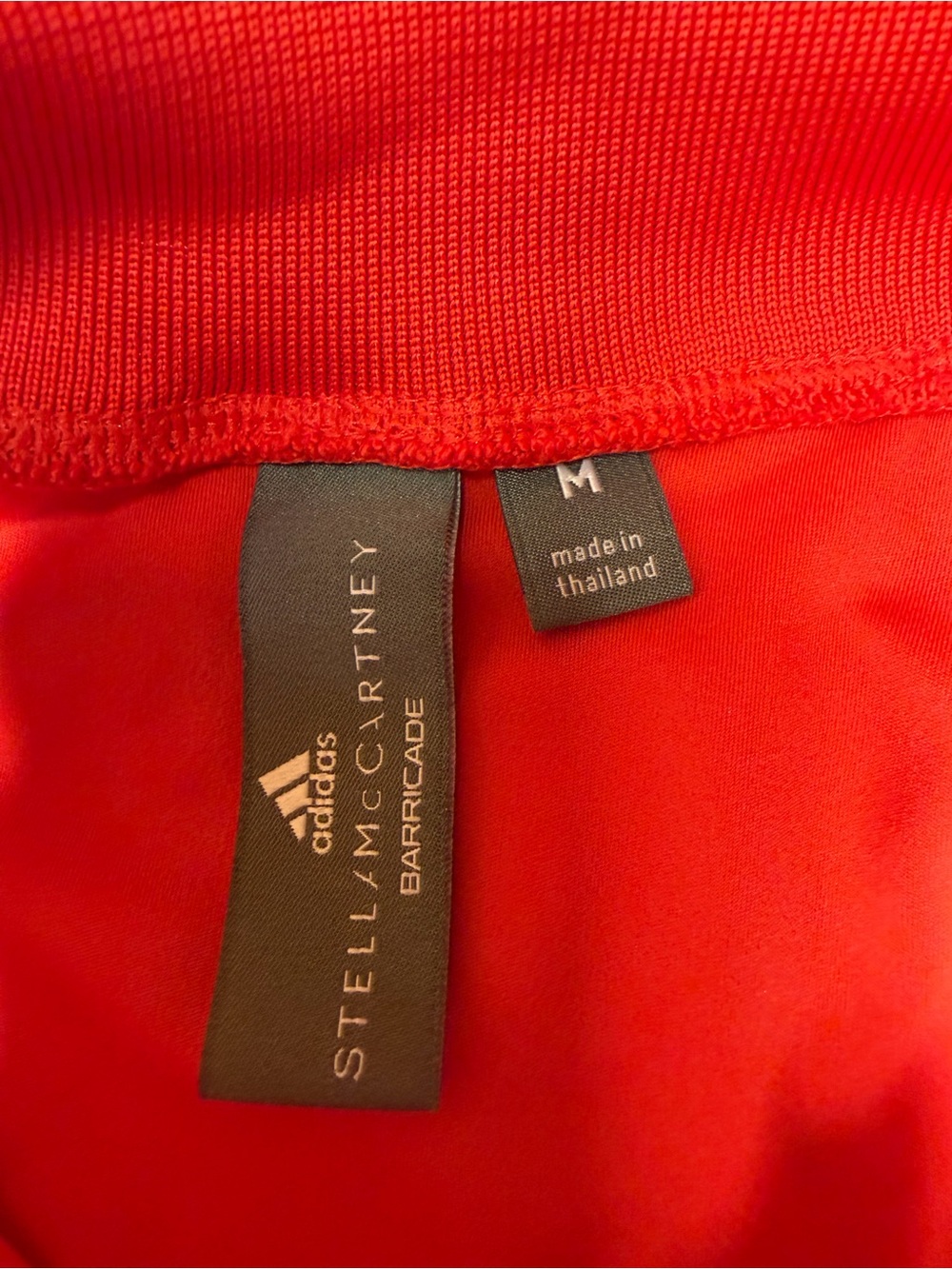 adidas Stella McCartney Orange and White Half-Zip Athletic Top Womens MED - Picture 6 of 6